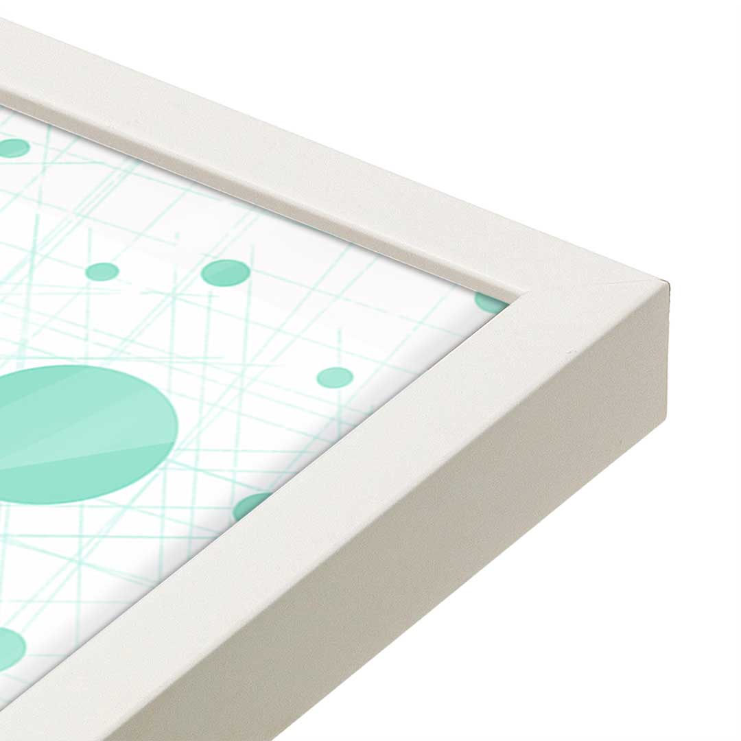 [Color:Opaque White], Picture of art in a Opaque White frame at an angle