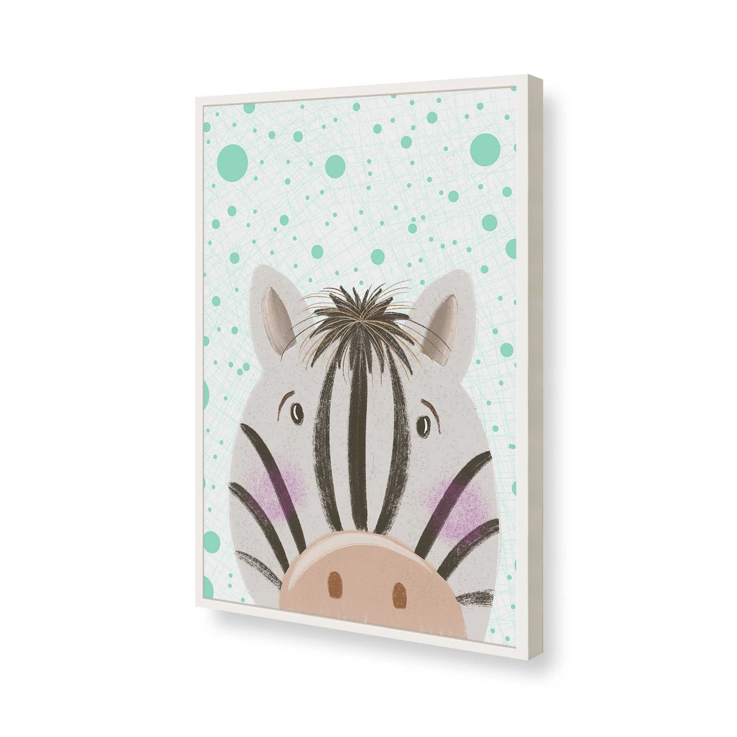 [Color:Opaque White], Picture of art in a Opaque White frame of the corner