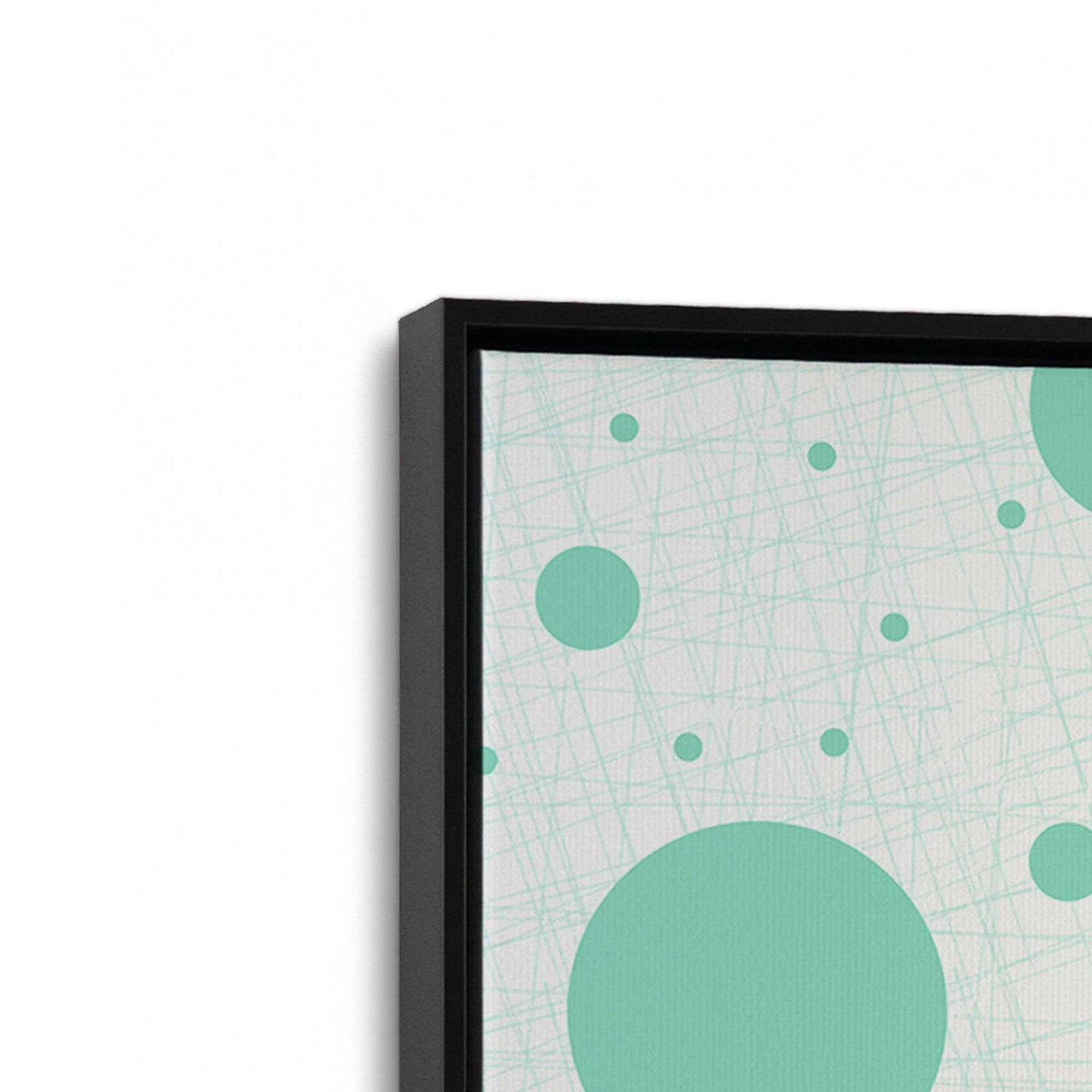 [Color:Satin Black], Picture of art in a Satin Black frame at an angle