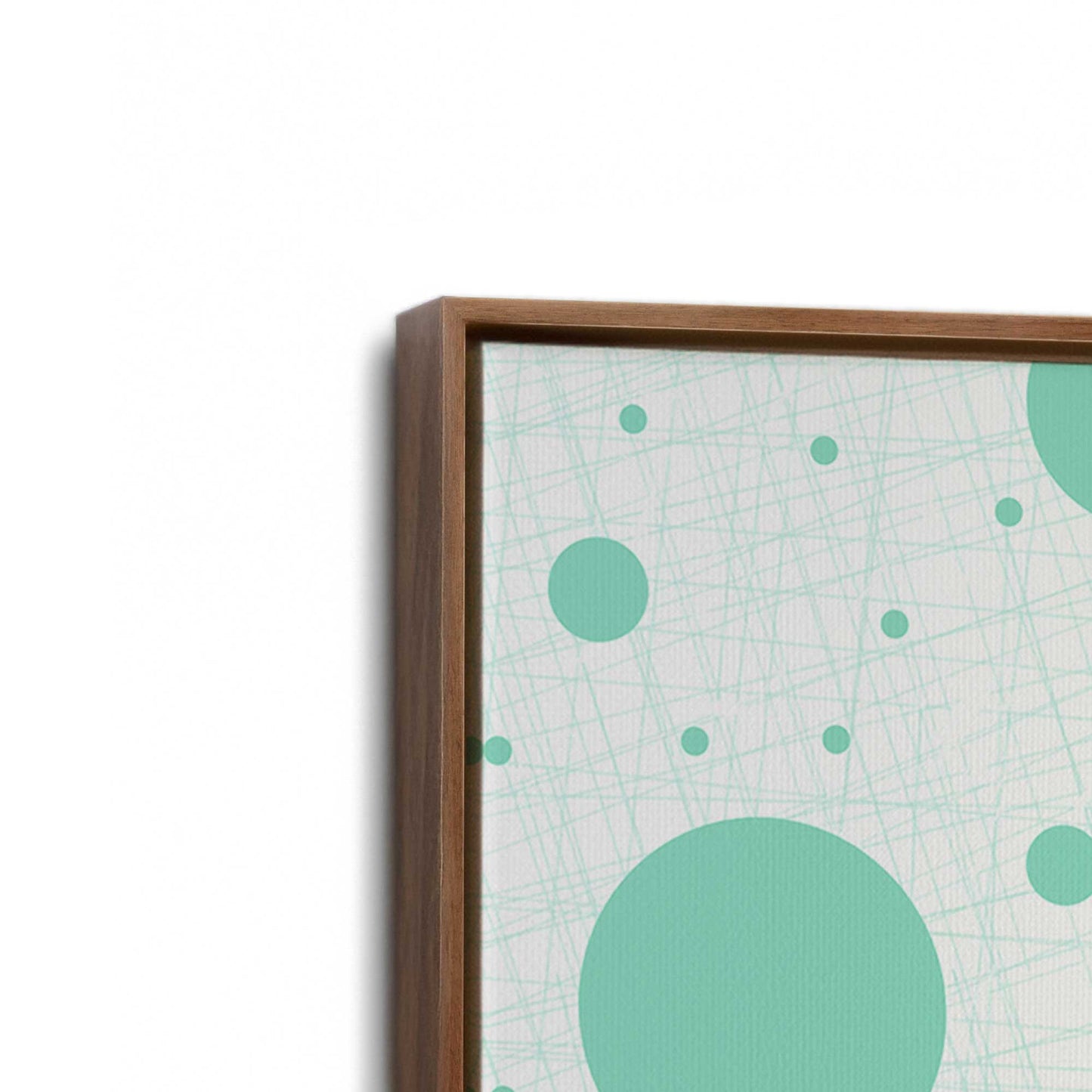 [Color:Walnut], Picture of art in a Walnut frame at an angle
