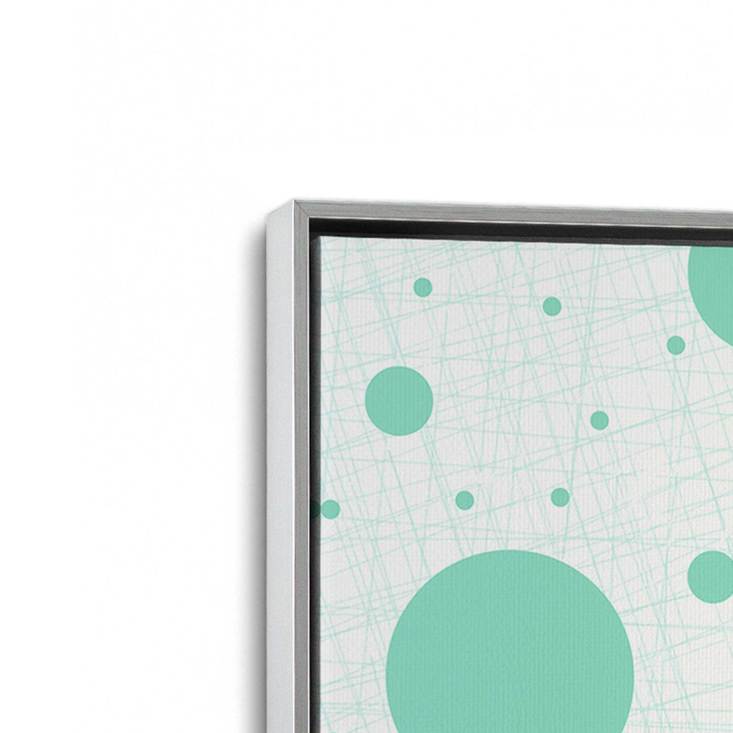 [Color:Polished Chrome], Picture of art in a Polished Chrome frame at an angle