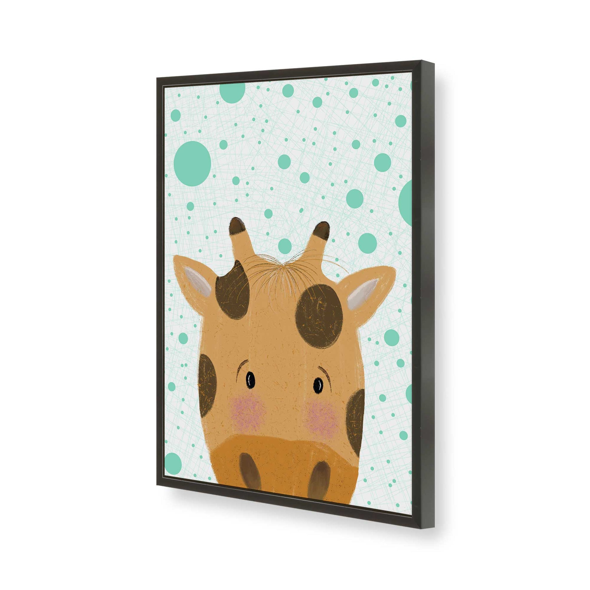 [Color:Satin Black], Picture of art in a Satin Black frame of the corner