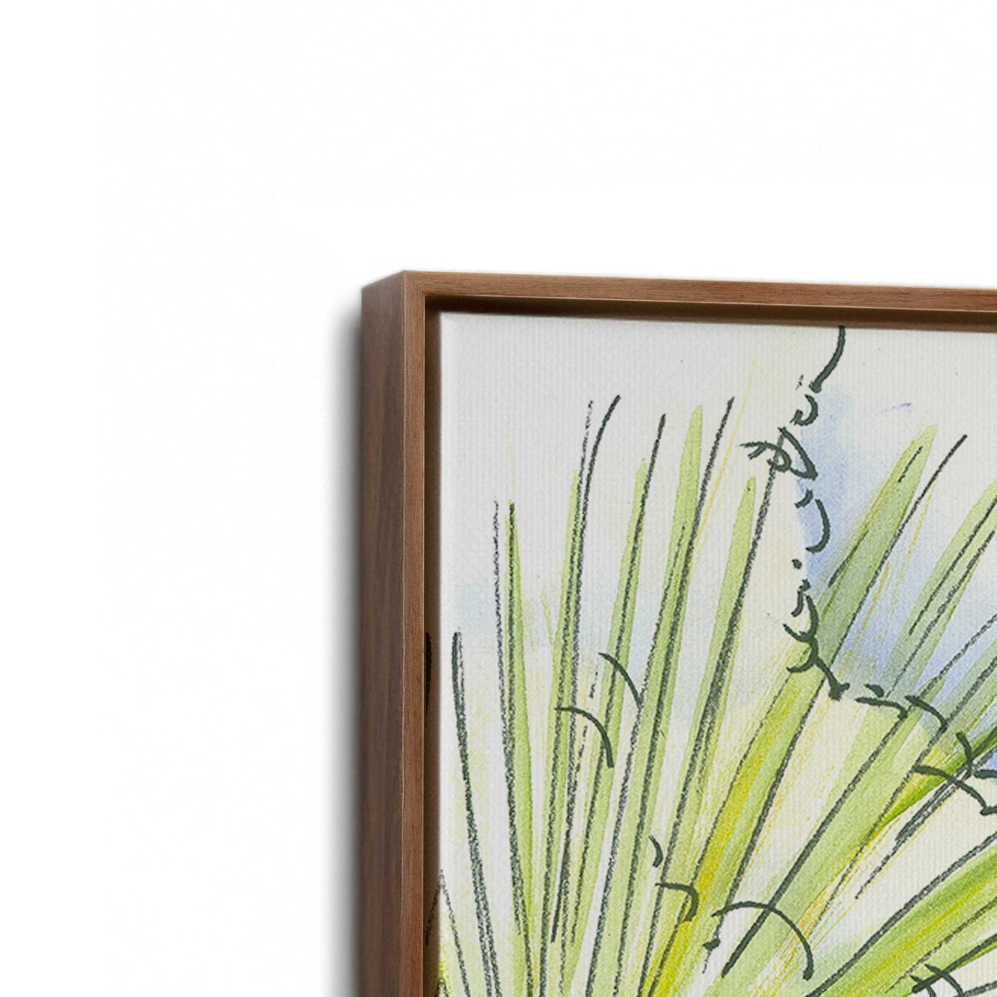 [Color:Walnut], Picture of art in a Walnut frame at an angle