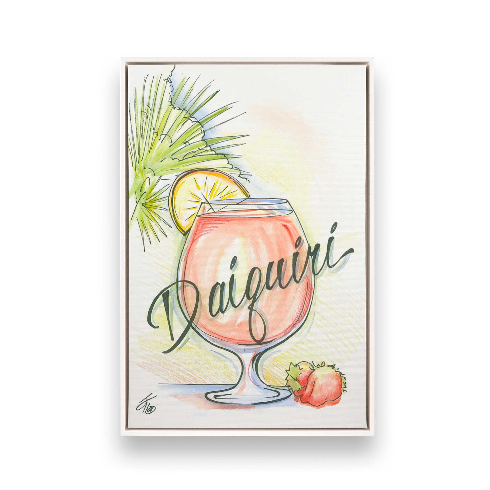 [Color:Opaque White], Picture of art in a White frame