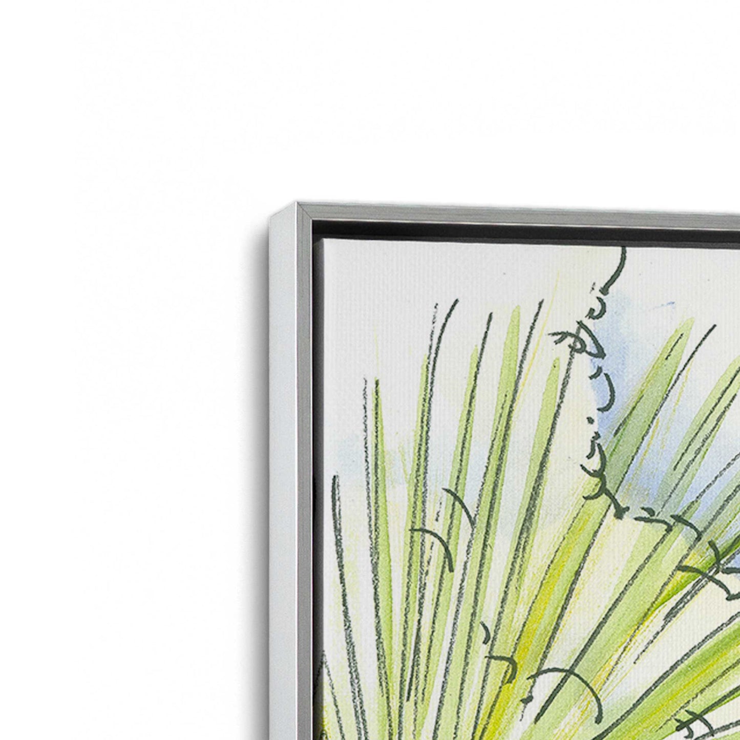 [Color:Polished Chrome], Picture of art in a Polished Chrome frame at an angle