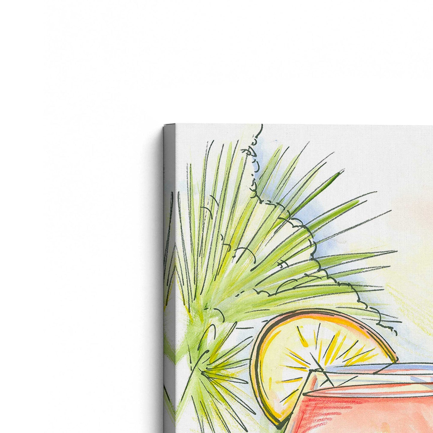 [Color:Stretched Canvas], Picture of the corner of the art