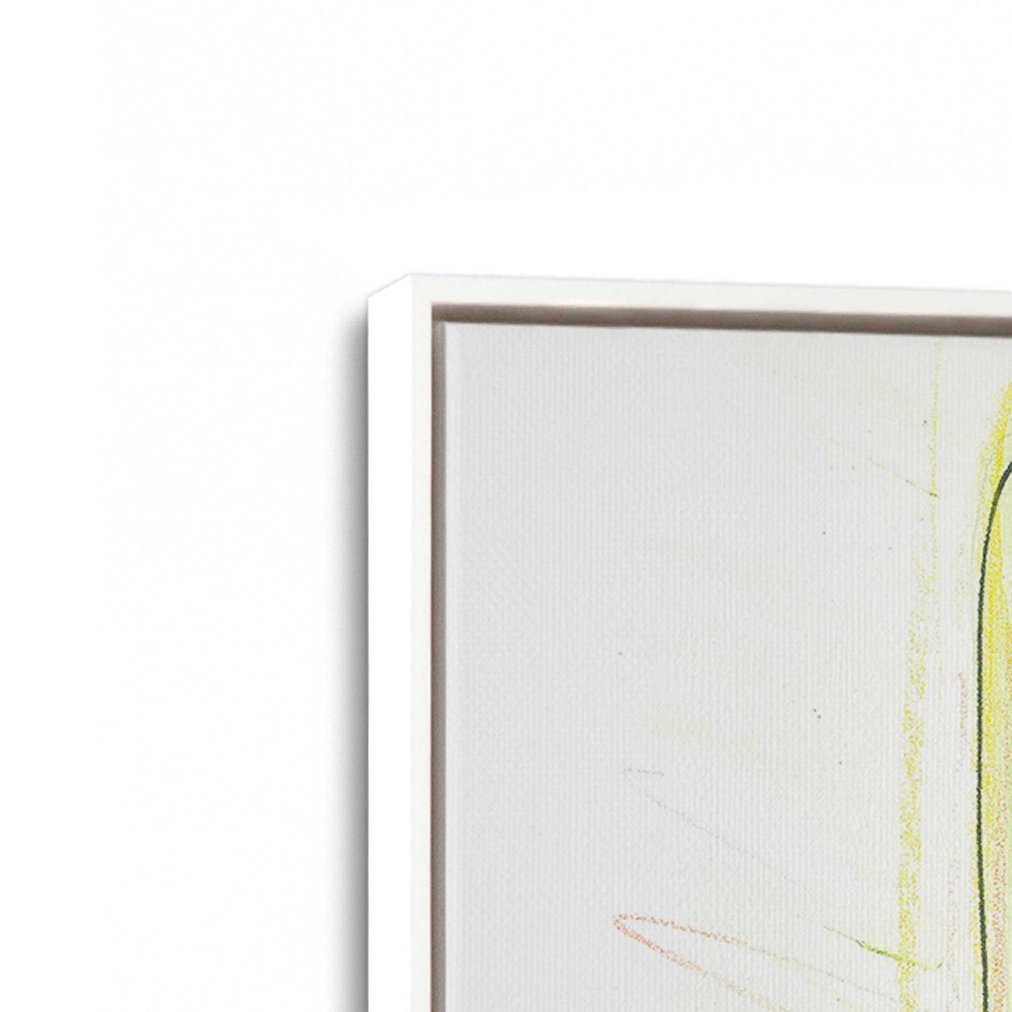 [Color:Opaque White], Picture of art in a White frame at an angle