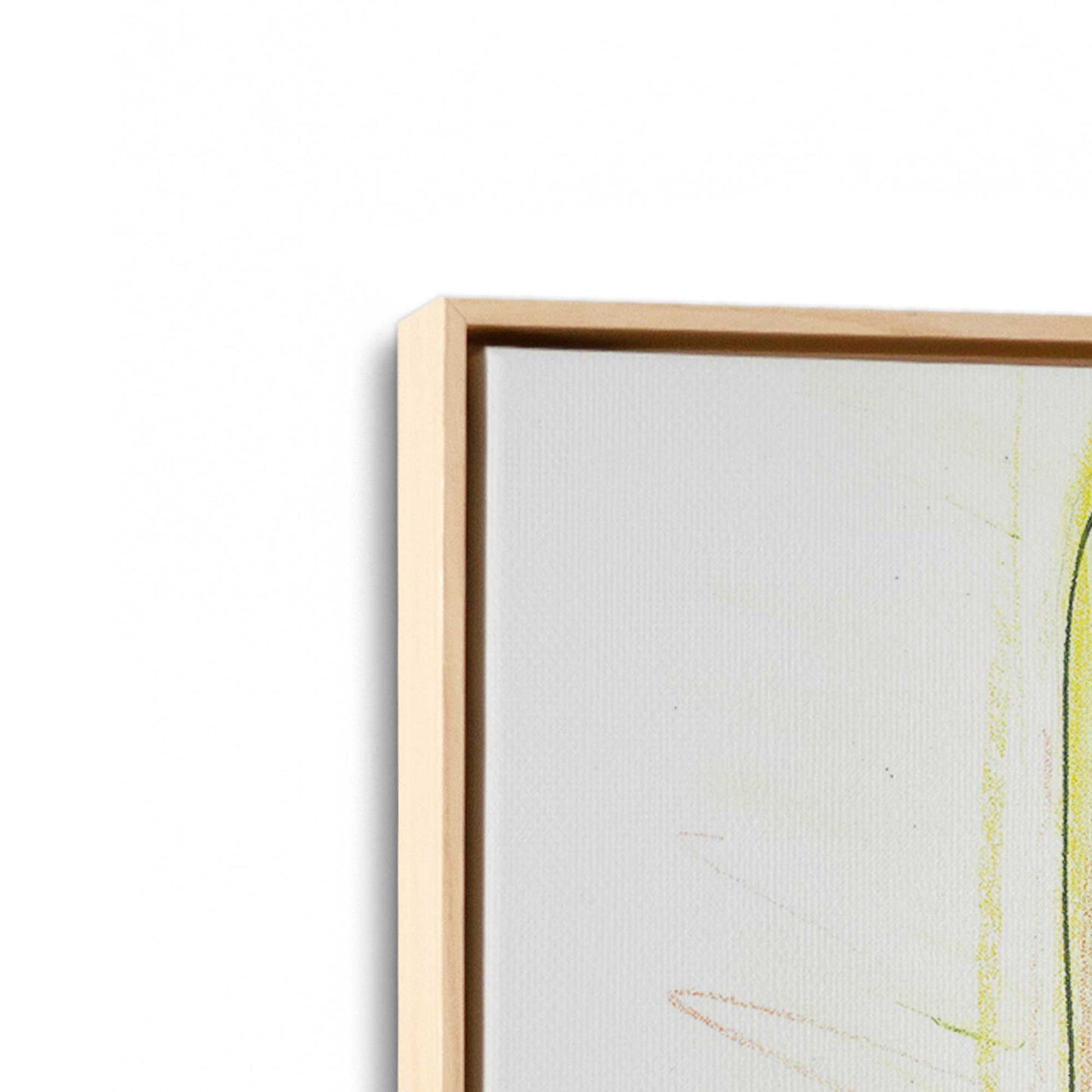 [Color:American Maple], Picture of art in a American Maple frame at an angle
