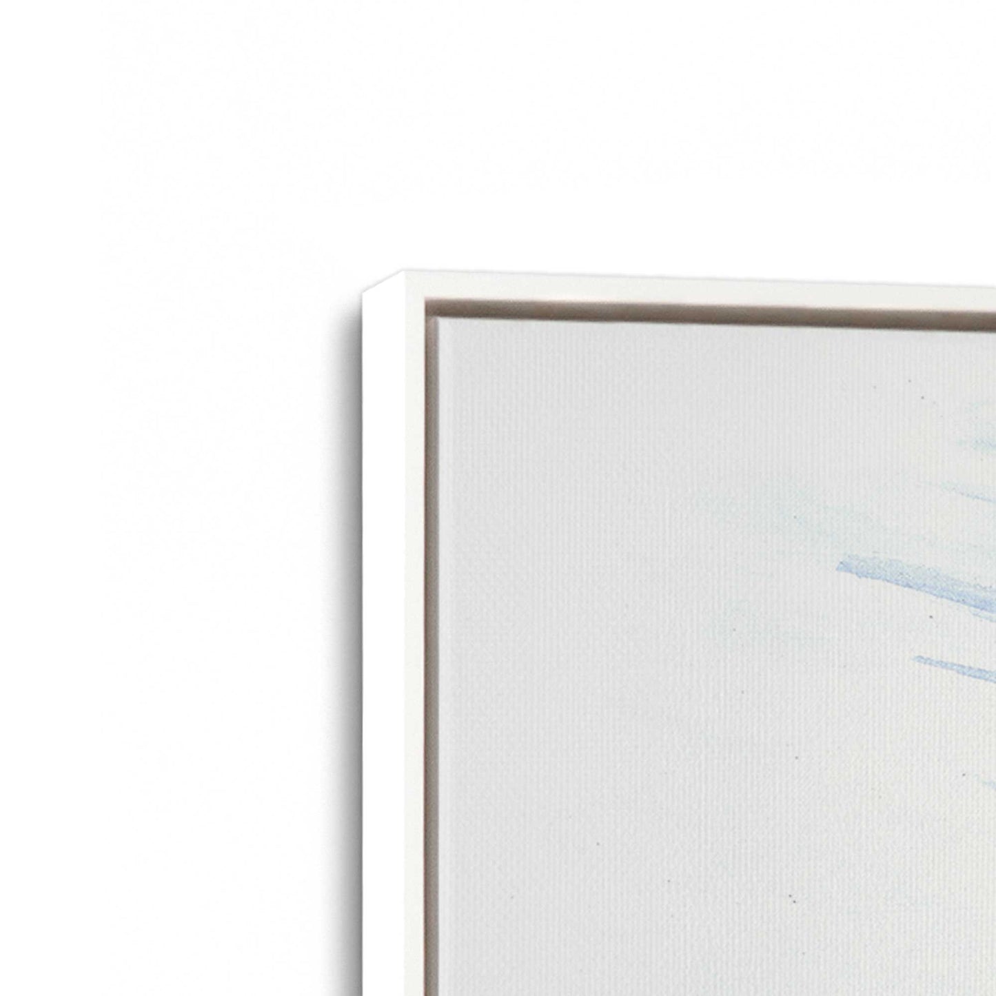 [Color:Opaque White], Picture of art in a White frame at an angle