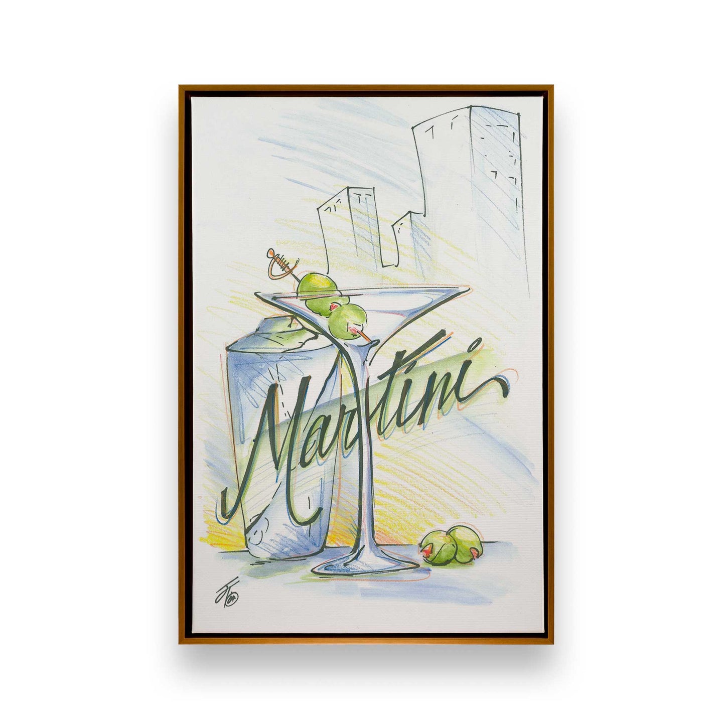 [Color:Polished Gold], Picture of art in a Polished Gold frame