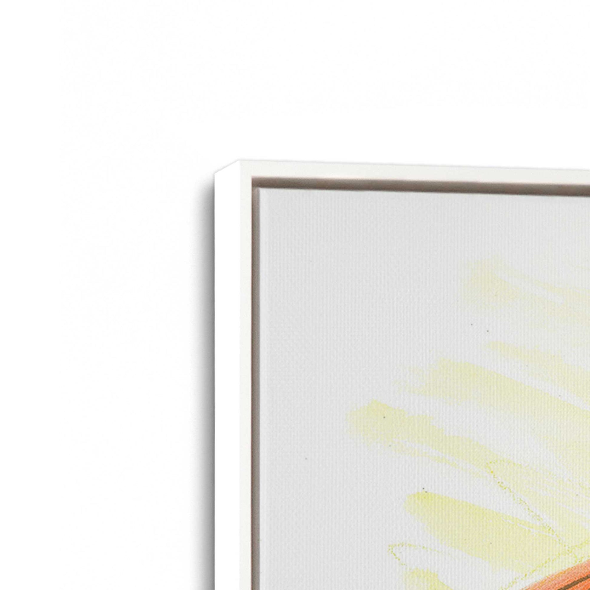 [Color:Opaque White], Picture of art in a White frame at an angle