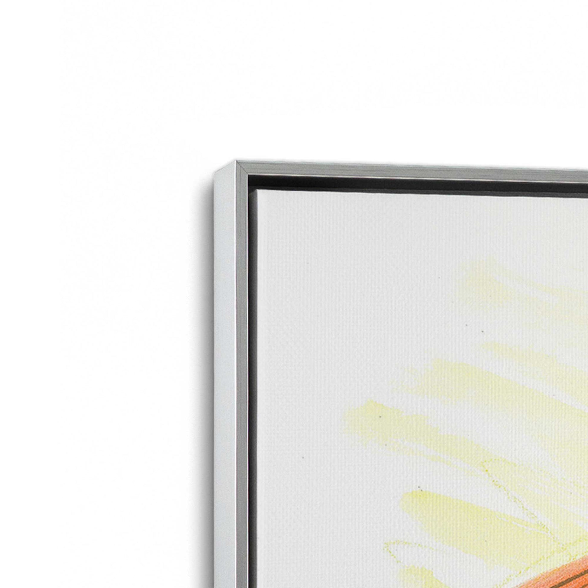 [Color:Polished Chrome], Picture of art in a Polished Chrome frame at an angle