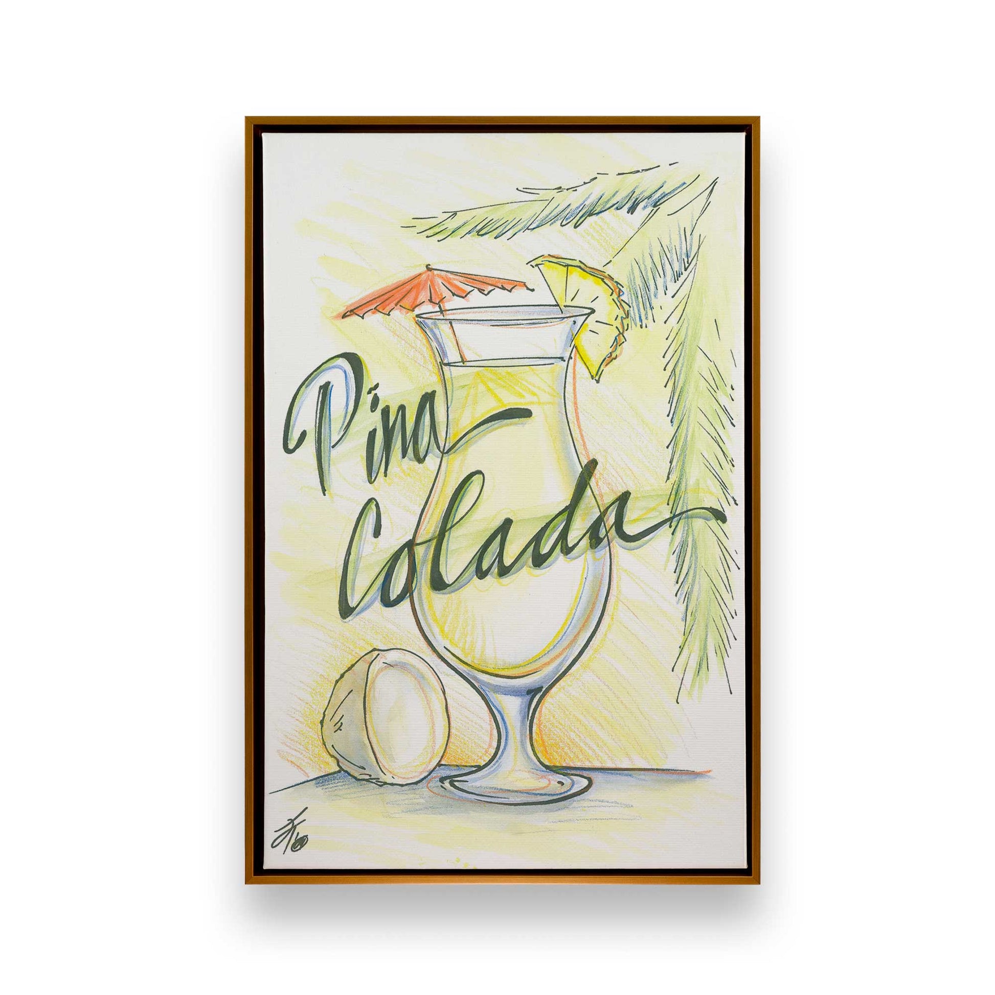 [Color:Polished Gold], Picture of art in a Polished Gold frame