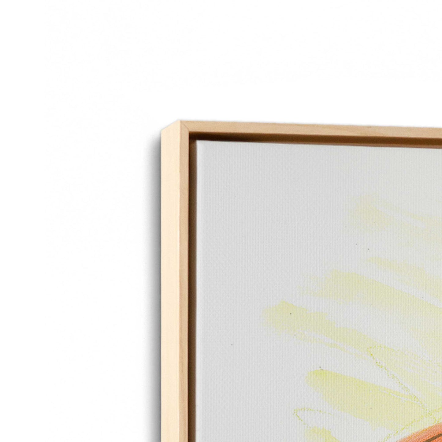[Color:American Maple], Picture of art in a American Maple frame at an angle