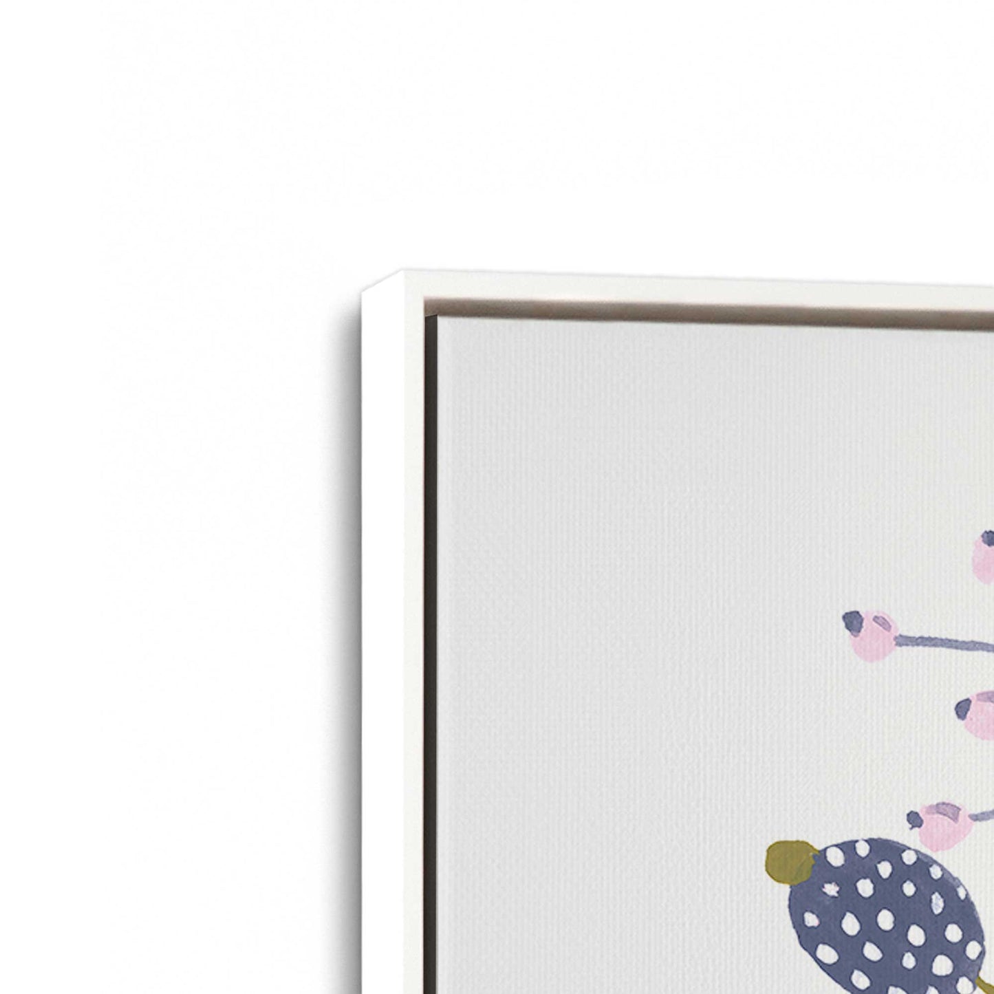 [Color:Opaque White], Picture of art in a White frame at an angle
