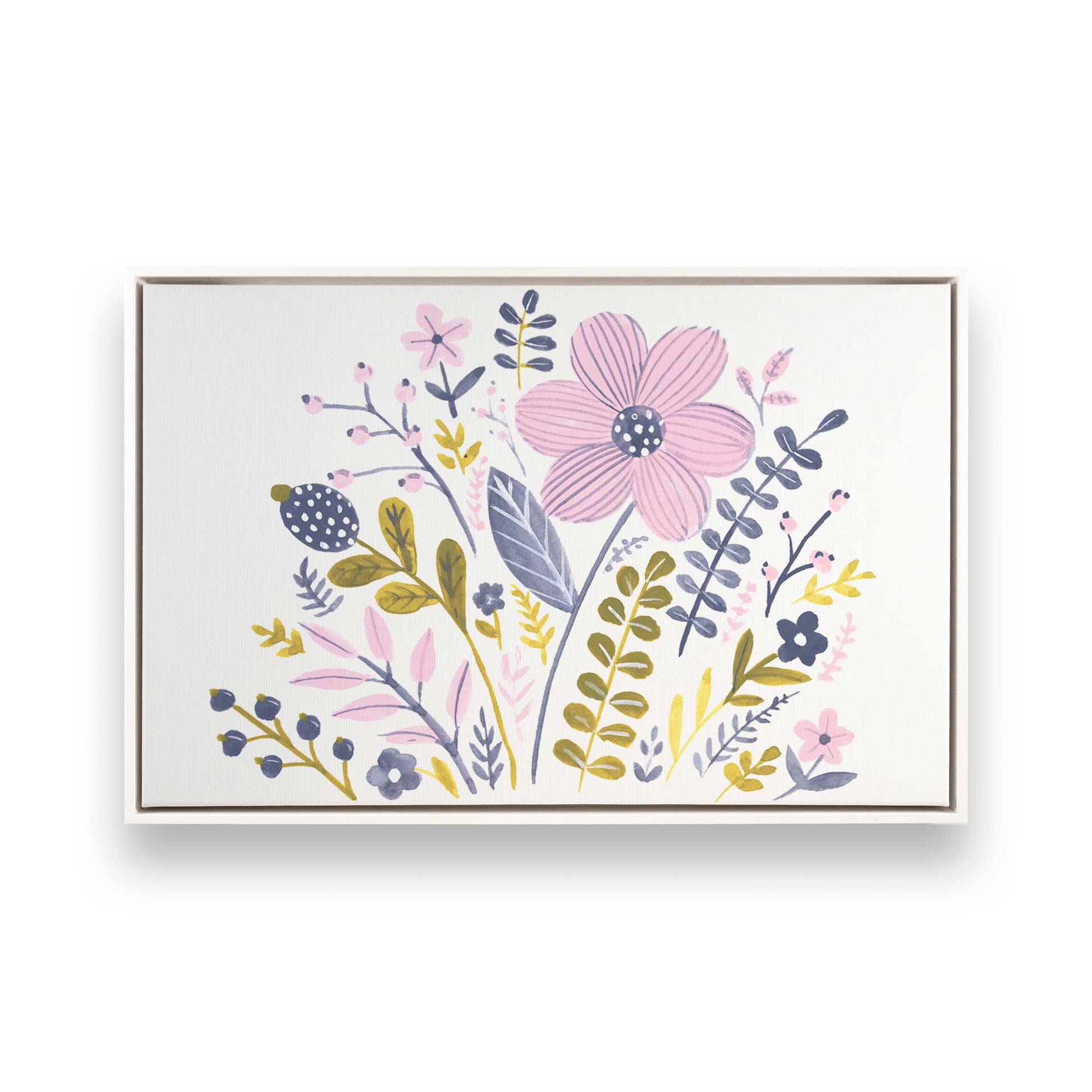 [Color:Opaque White], Picture of art in a White frame