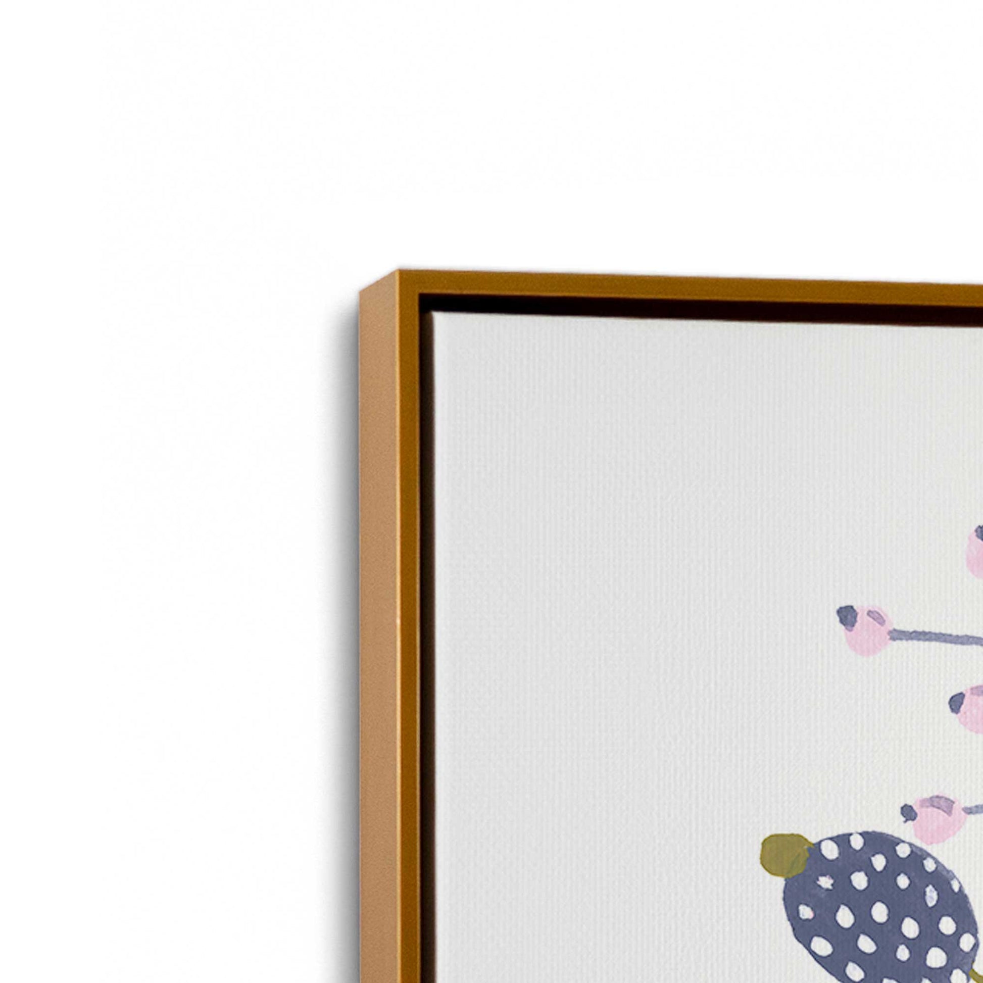[Color:Polished Gold], Picture of art in a Polished Gold frame at an angle