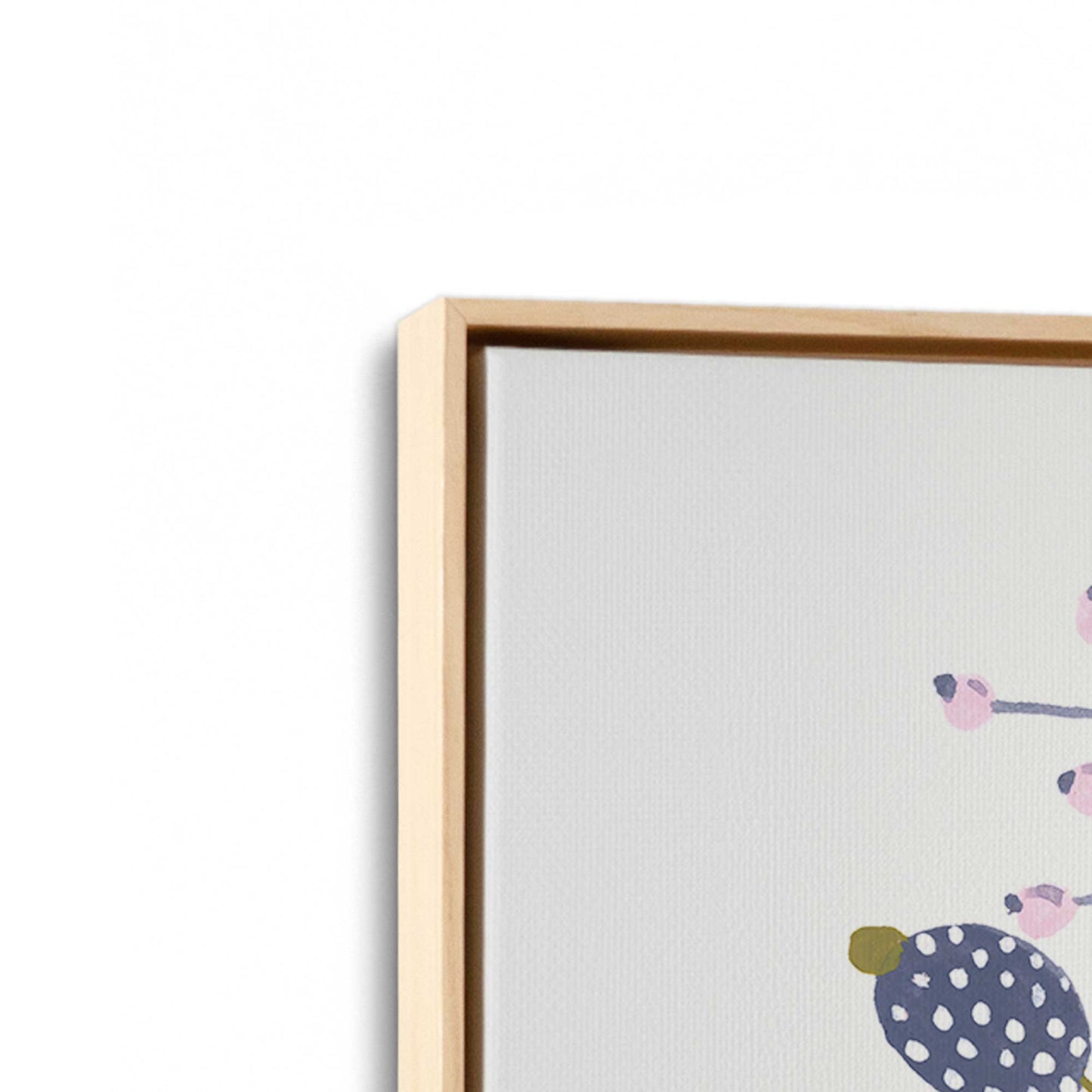 [Color:American Maple], Picture of art in a American Maple frame at an angle