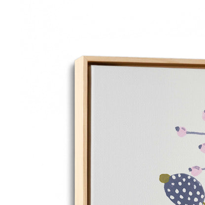 [Color:American Maple], Picture of art in a American Maple frame at an angle