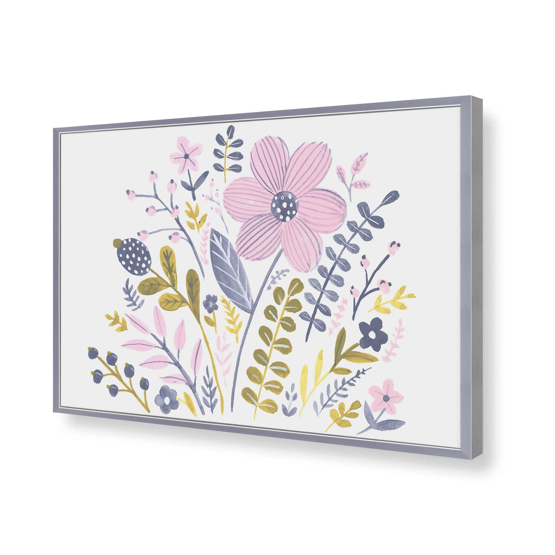[Color:Polished Chrome], Picture of art in a Polished Chrome frame of the corner