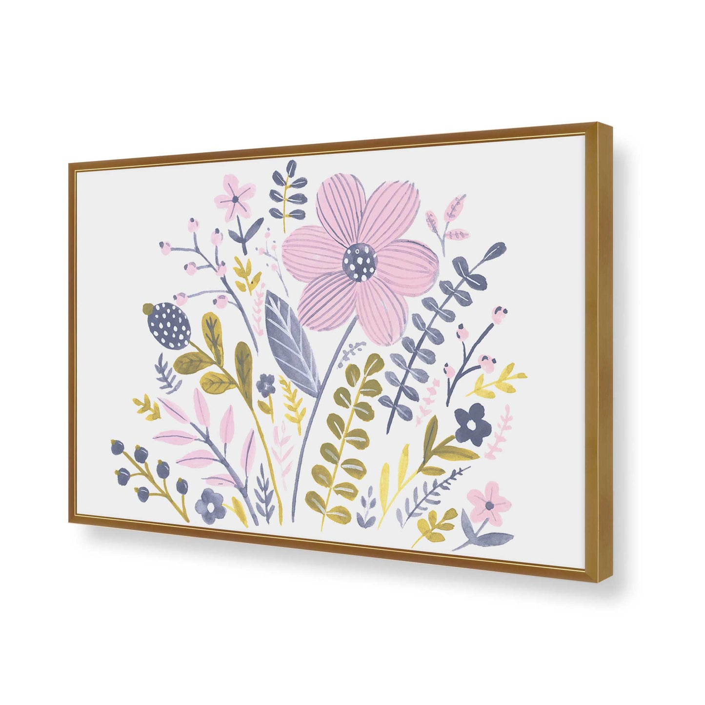 [Color:Polished Gold], Picture of art in a Polished Gold frame of the corner