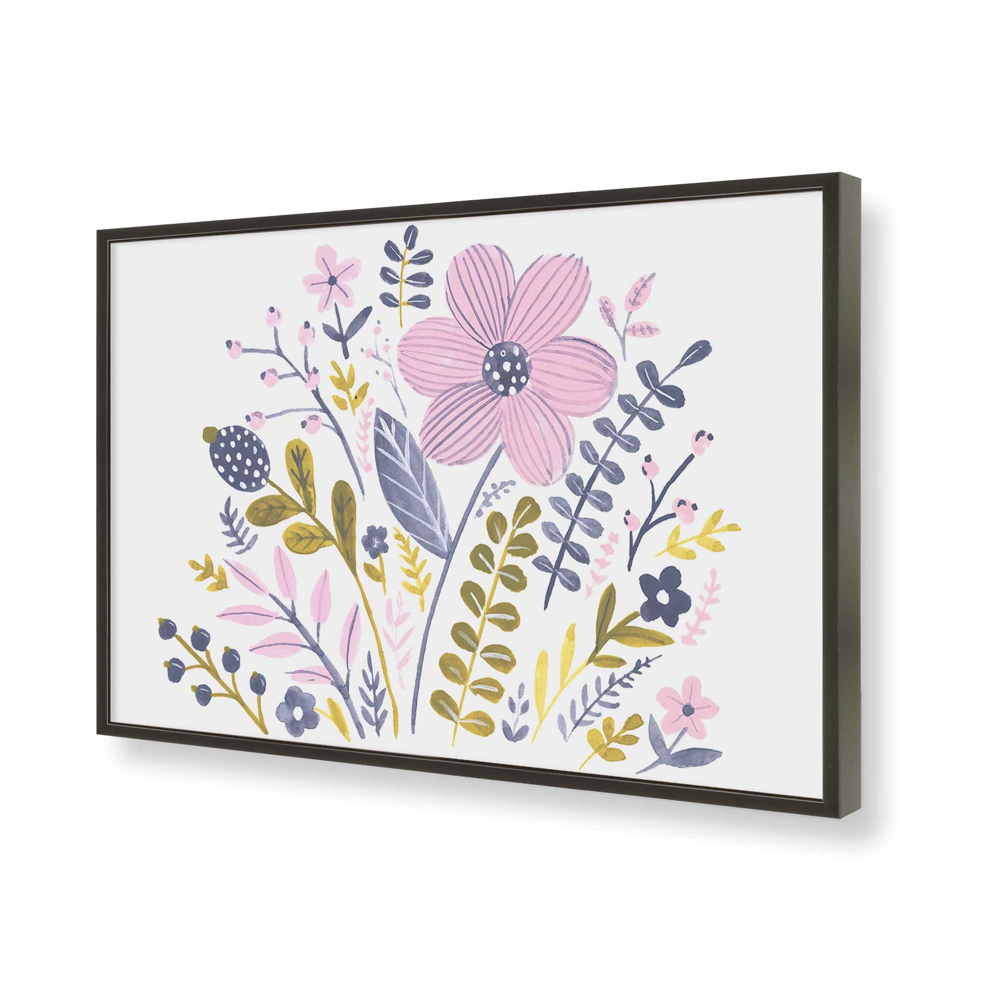 [Color:Satin Black], Picture of art in a Satin Black frame of the corner