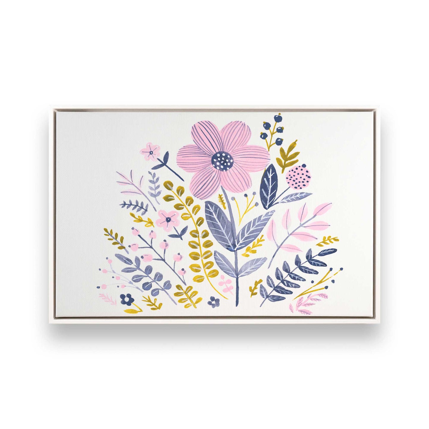 [Color:Opaque White], Picture of art in a White frame