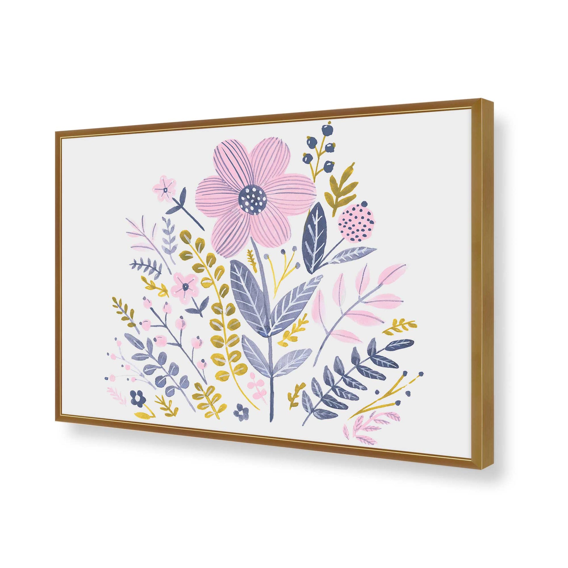 [Color:Polished Gold], Picture of art in a Polished Gold frame of the corner