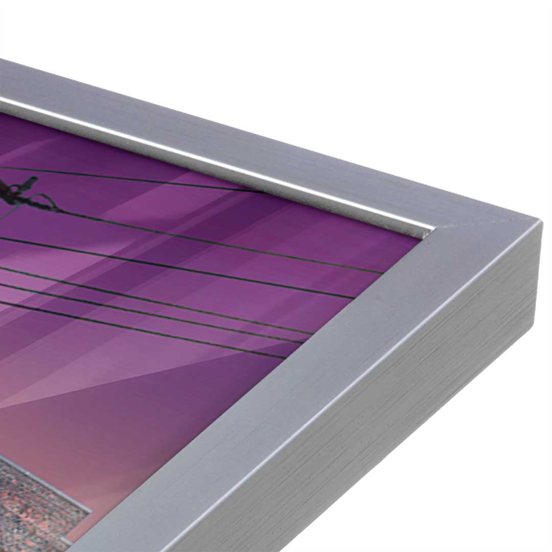[Color:Polished Chrome], Picture of art in a Polished Chrome frame at an angle