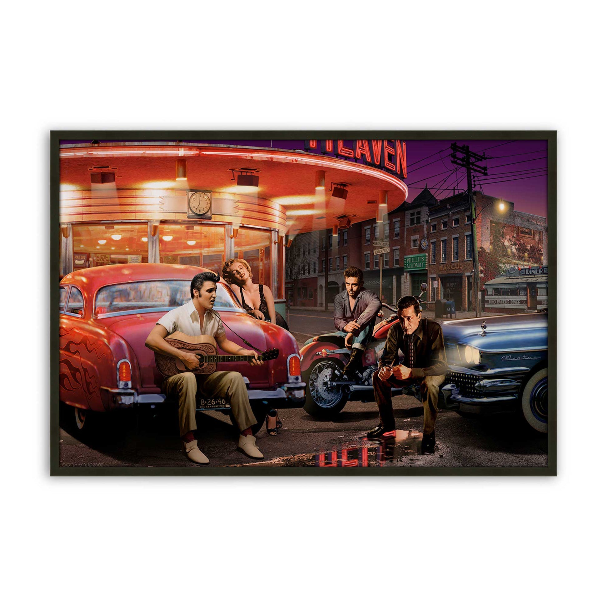 [Color:Satin Black], Picture of art in a Satin Black frame