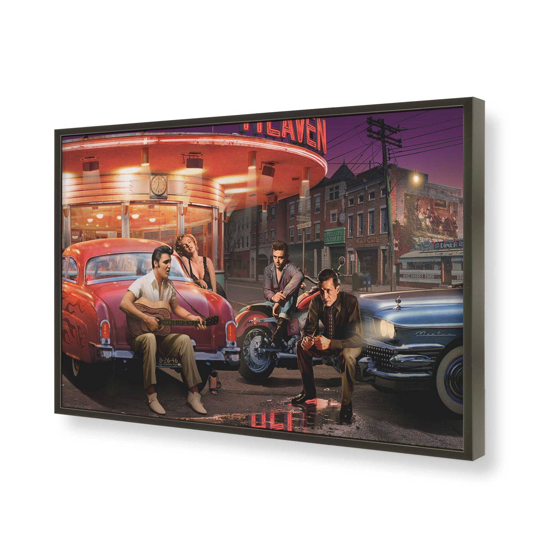 [Color:Satin Black], Picture of art in a Satin Black frame of the corner