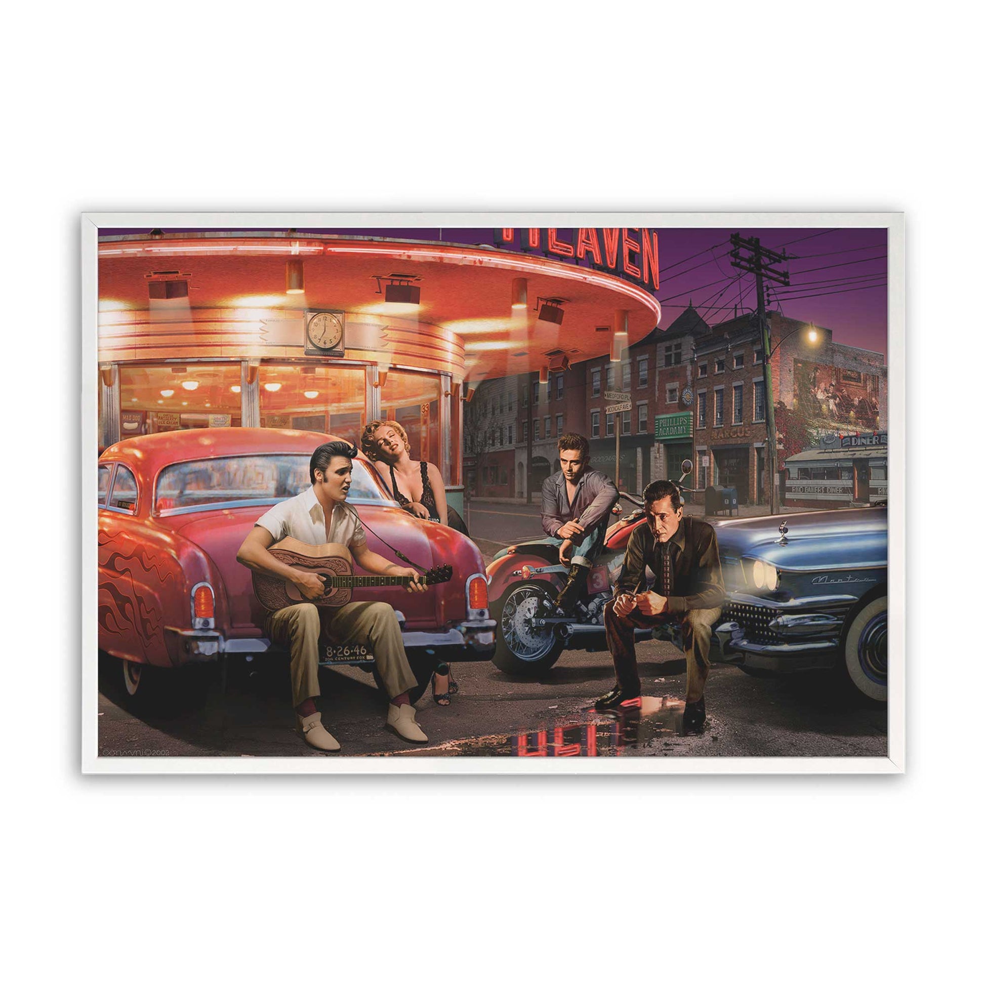 [Color:Opaque White], Picture of art in a Opaque White frame