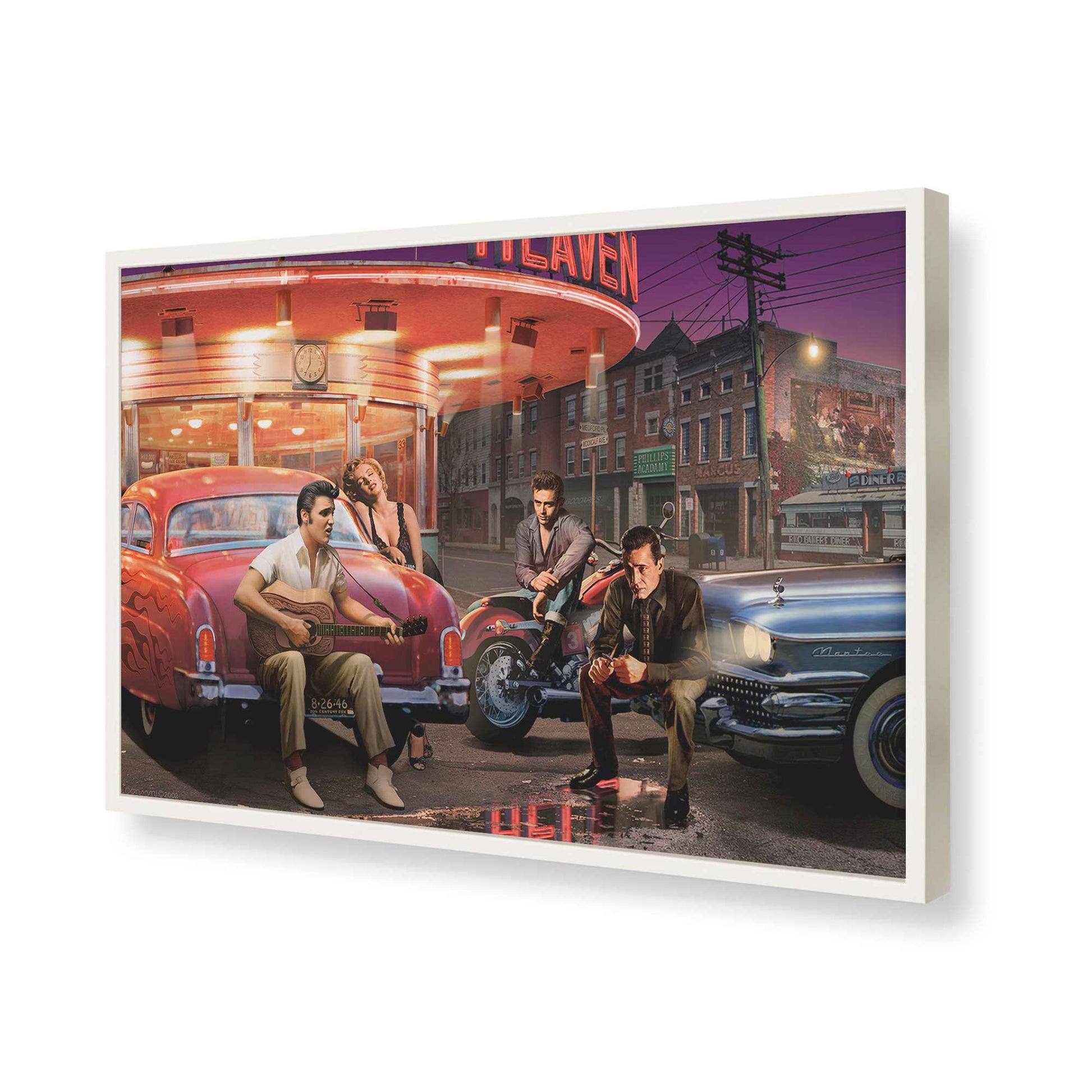[Color:Opaque White], Picture of art in a Opaque White frame of the corner