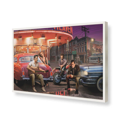 [Color:Opaque White], Picture of art in a Opaque White frame of the corner