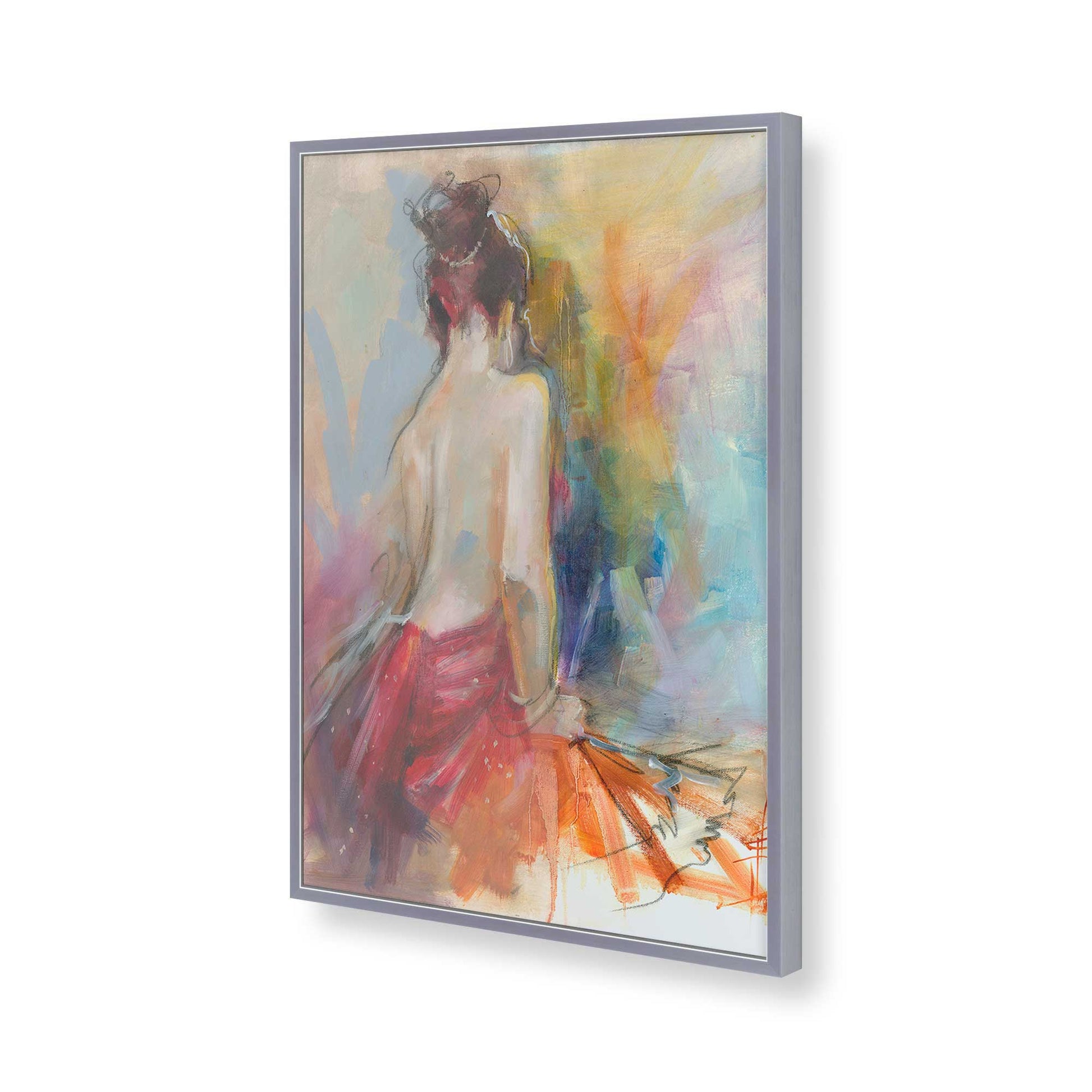 [Color:Polished Chrome], Picture of art in a Polished Chrome frame of the corner