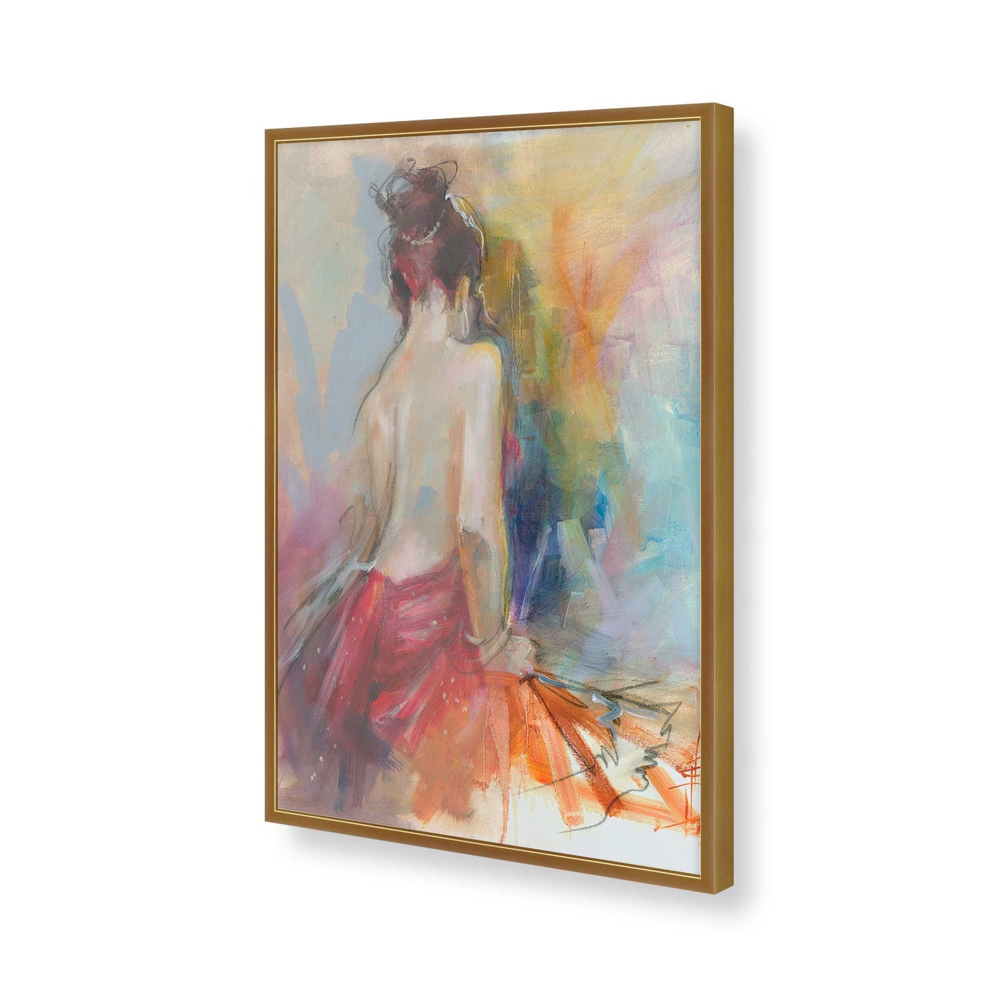 [Color:Polished Gold], Picture of art in a Polished Gold frame of the corner