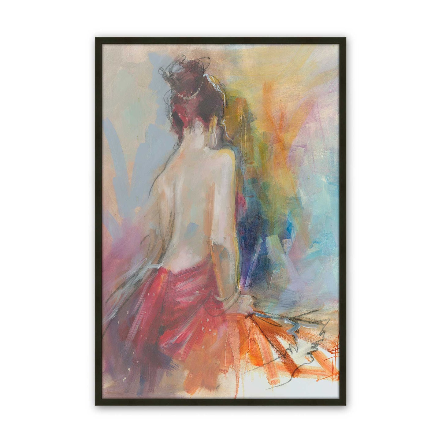 [Color:Satin Black], Picture of art in a Satin Black frame