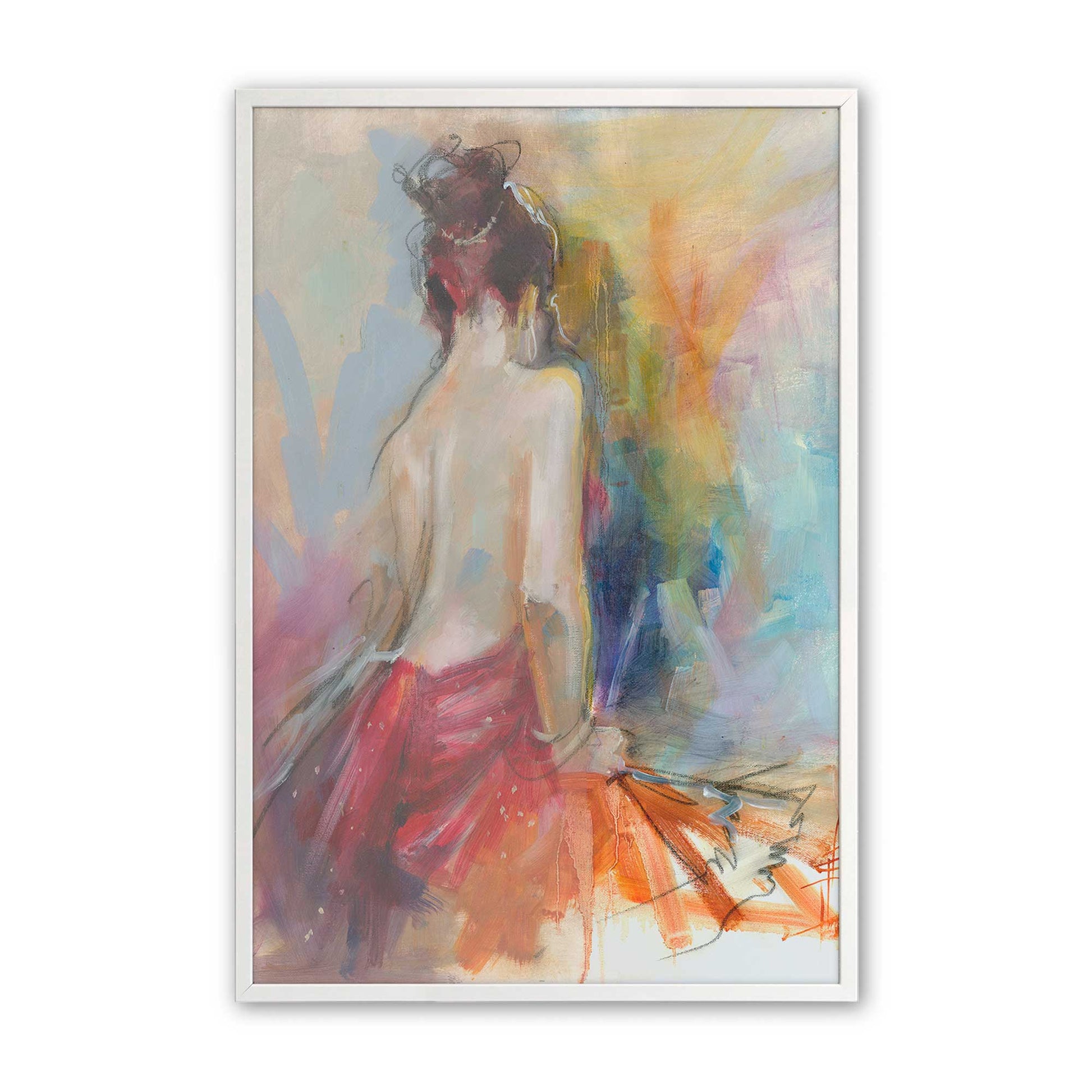 [Color:Opaque White], Picture of art in a Opaque White frame