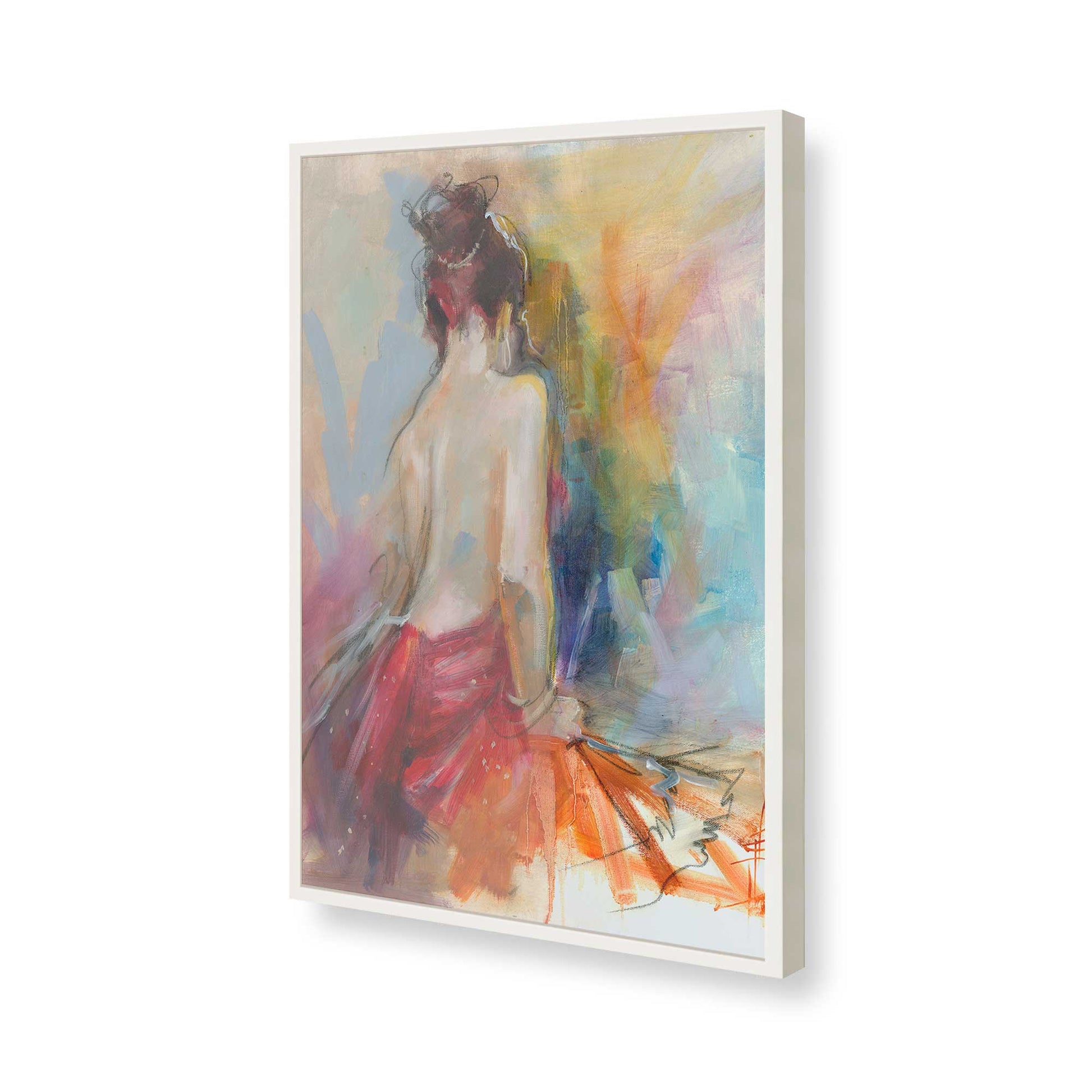 [Color:Opaque White], Picture of art in a Opaque White frame of the corner