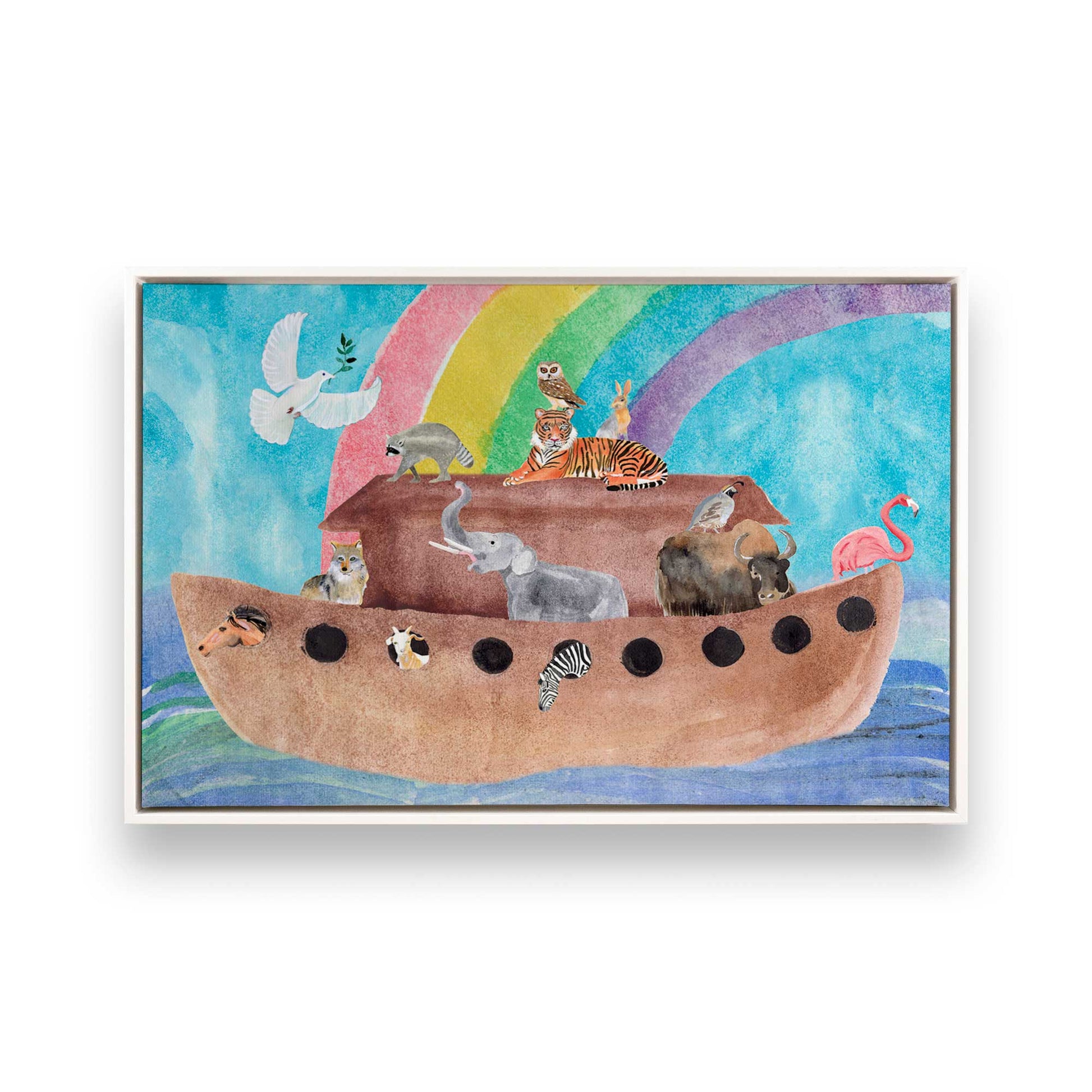 [Color:Opaque White], Picture of art in a White frame