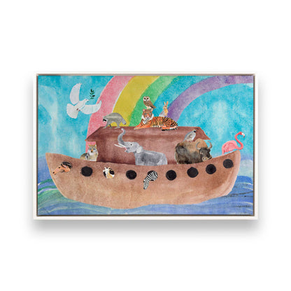 [Color:Opaque White], Picture of art in a White frame