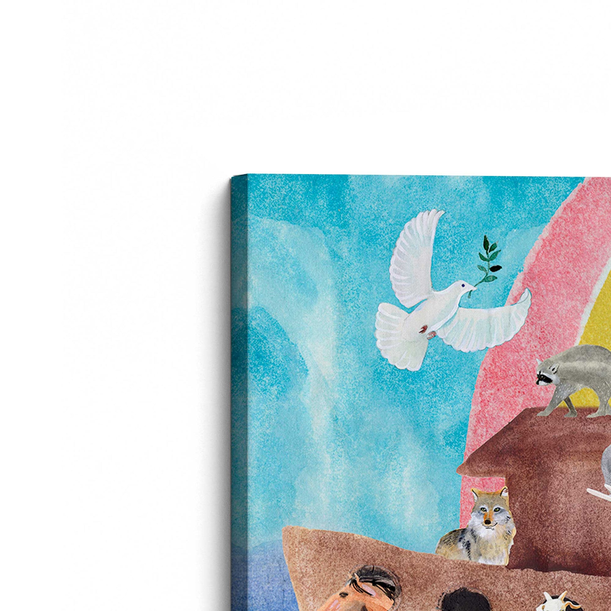 [Color:Stretched Canvas], Picture of the corner of the art