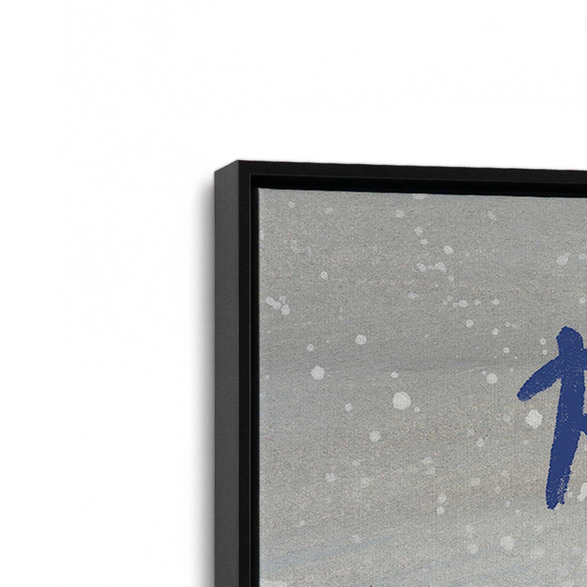 [Color:Satin Black], Picture of art in a Satin Black frame at an angle