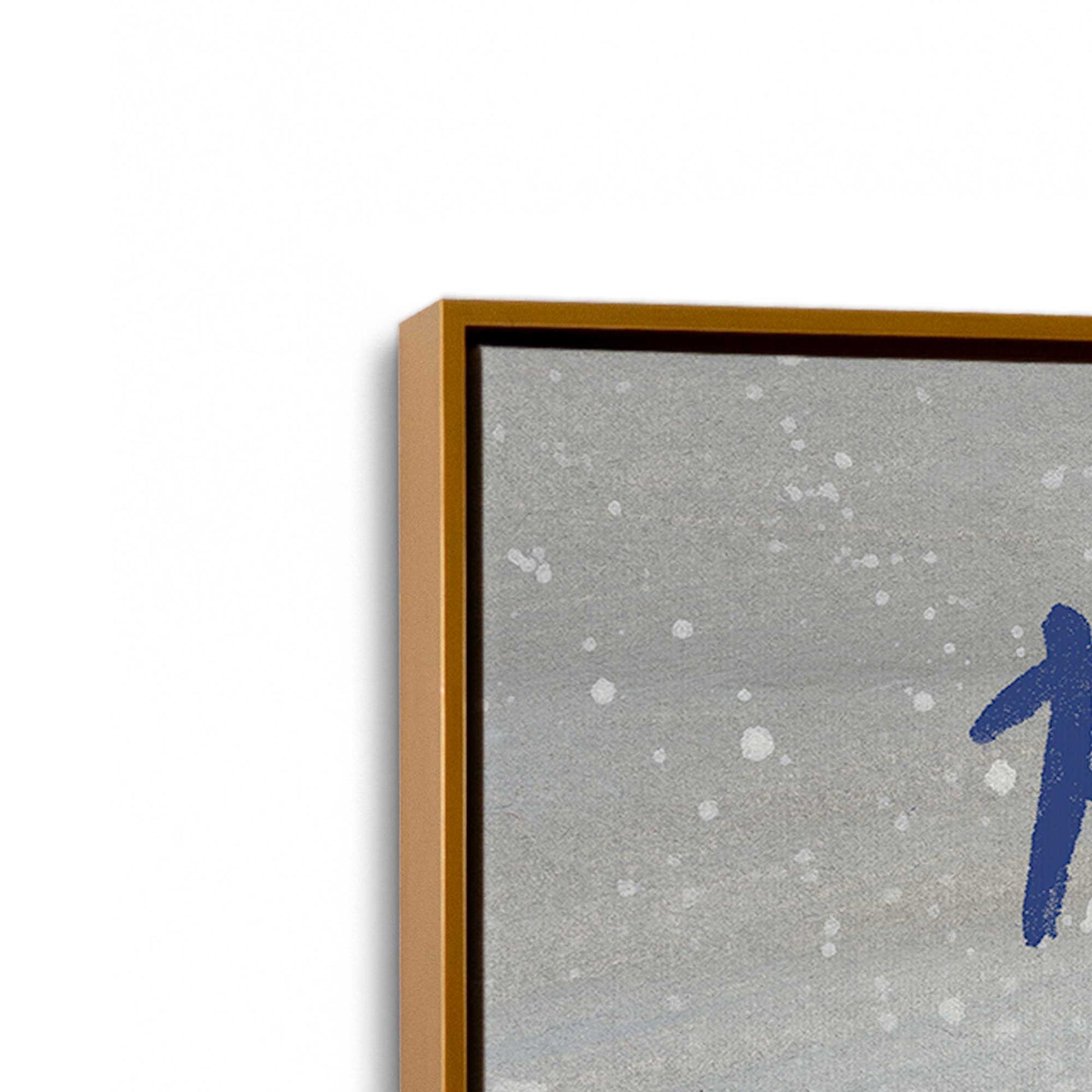 [Color:Polished Gold], Picture of art in a Polished Gold frame at an angle