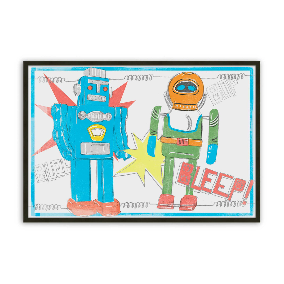 [Color:Satin Black], Picture of art in a Satin Black frame