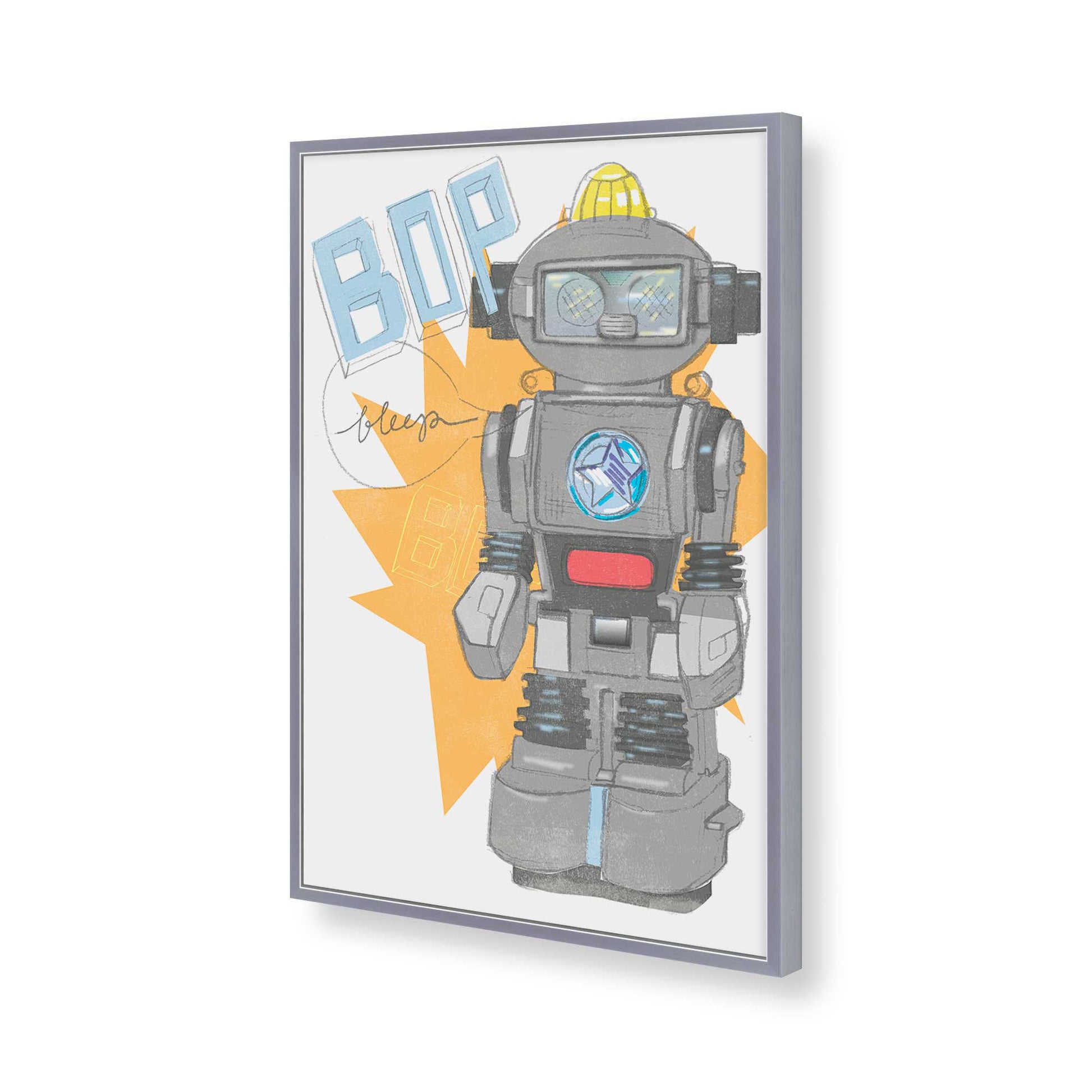 [Color:Polished Chrome], Picture of art in a Polished Chrome frame of the corner