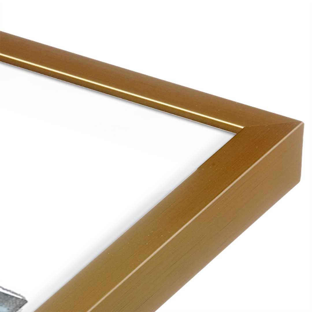 [Color:Polished Gold], Picture of art in a Polished Gold frame at an angle