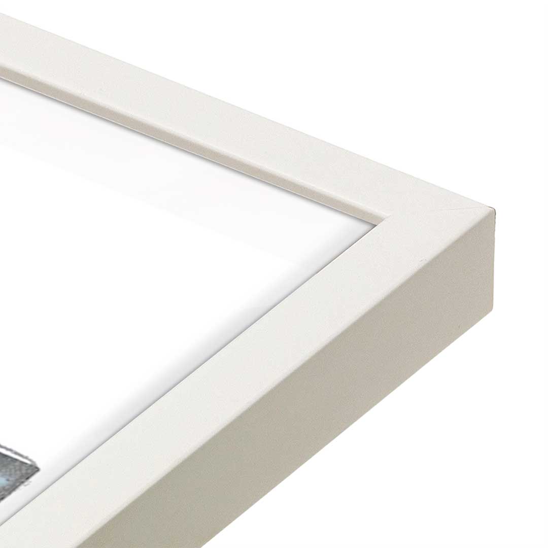 [Color:Opaque White], Picture of art in a Opaque White frame at an angle