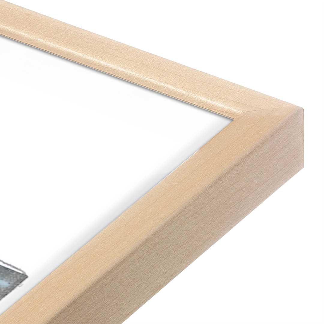 [Color:Raw Maple], Picture of art in a Raw Maple frame at an angle