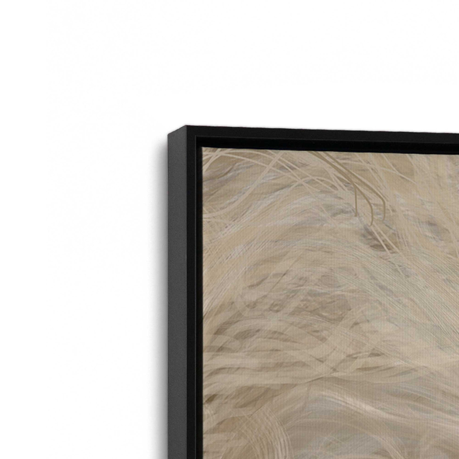 [Color:Satin Black], Picture of art in a Satin Black frame at an angle